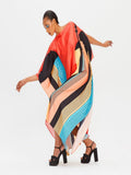 Women Printed Fancy Soft Satin Silk Kaftan J5628 image 6