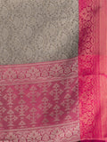 Soft Lichi Silk Jacquard Weaving Work With Gold Zari Weaving Saree image 6