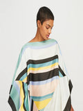 Women's Casual Wear Striped Printed Soft Silk Crepe Kaftan J5603 image 6