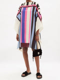 Boat Neck Stripe Print Mini Kaftan Dress J5649 image 1