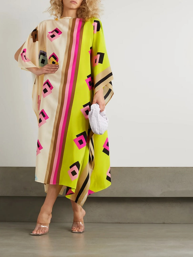 Women's French Moss Digital Printed Casual Wear Kaftans J5691 image 6