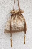 Potli Bag Embroidered poly silk Potli bag image 5