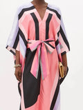 Belt Style Western Wear Exclusive Premium Silk Crepe Kaftans For Women J5707 image 6