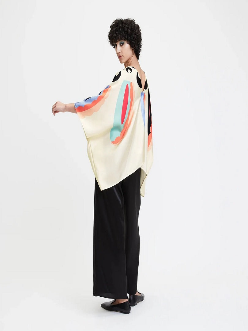 Beach Style Soft Satin Silk Top With BSY Pant 2 Piece Coord Set J5678 image 6