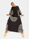 Poly Rayon Cotton Black Color Maxi Dress Kaftan J5755 image 6