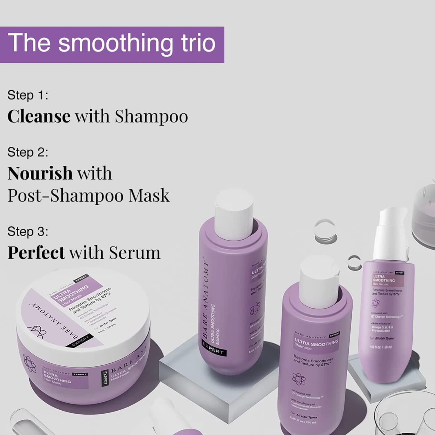 Bare Anatomy Ultra Smooth ing Hair Serum-50ml image 4