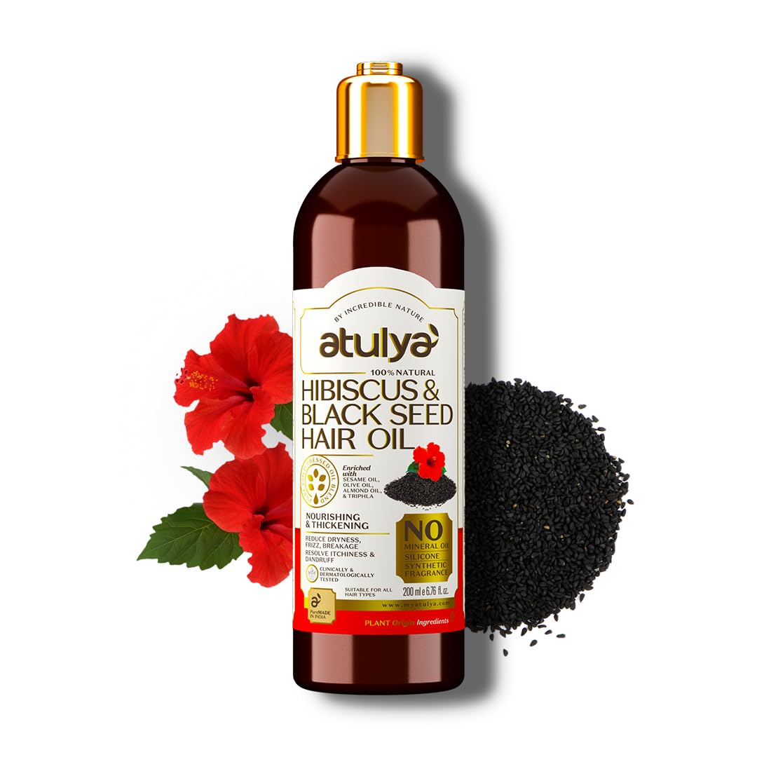 Atulya Hibiscus & Black Seed Hair Oil -200 ml image 1