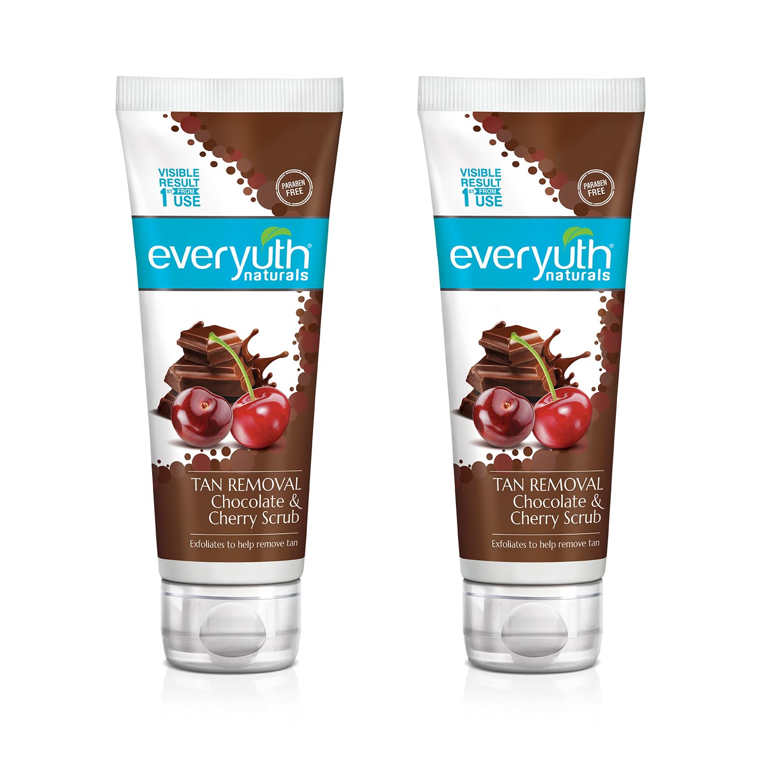 Everyuth Naturals Tan Removal Chocolate&Cherry Scrub| |D Tan,Detoxify&Cleanse| 100G (Pack Of 2) image 1