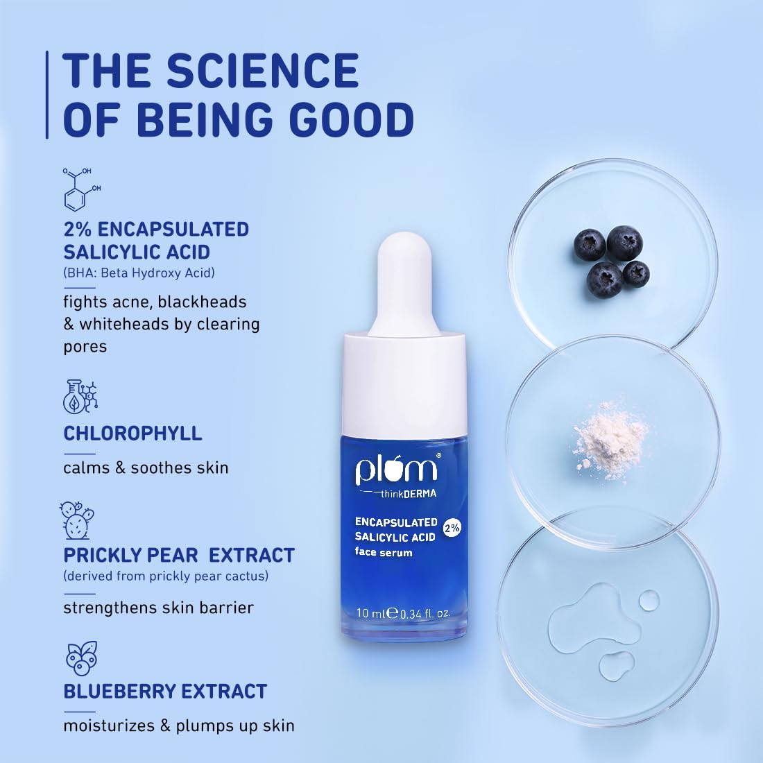 Plum 2% Encapsulated Salicylic Acid Face Serum | Fights Active Acne | Controls Oil :- 10 ml image 3