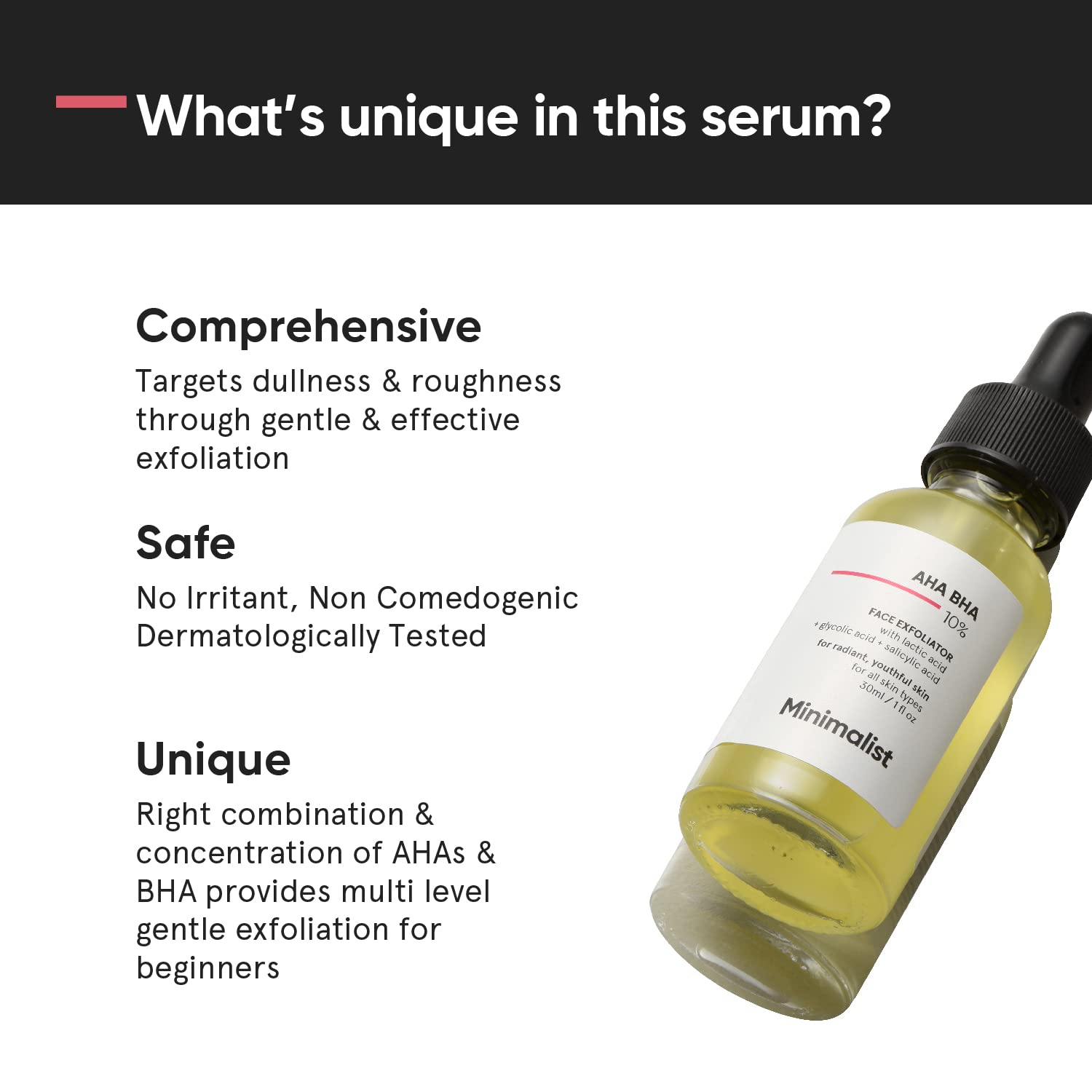 Minimalist 10% AHA BHA Exfoliating Serum-30ml image 3
