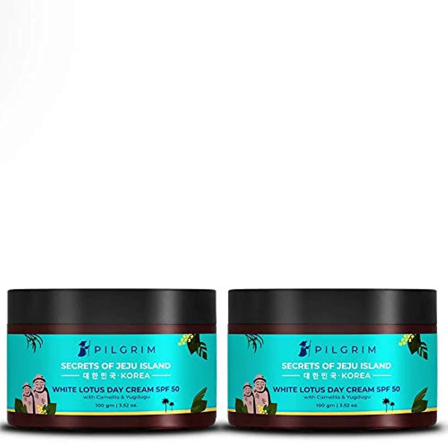 PILGRIM Korean Face Cream Pack of 2 – 100g Each | Hydrating & SPF 50 Protection image 1