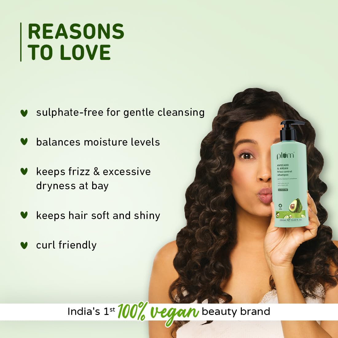 Plum Avocado & Argan Frizz Control Shampoo - 250 ML image 2