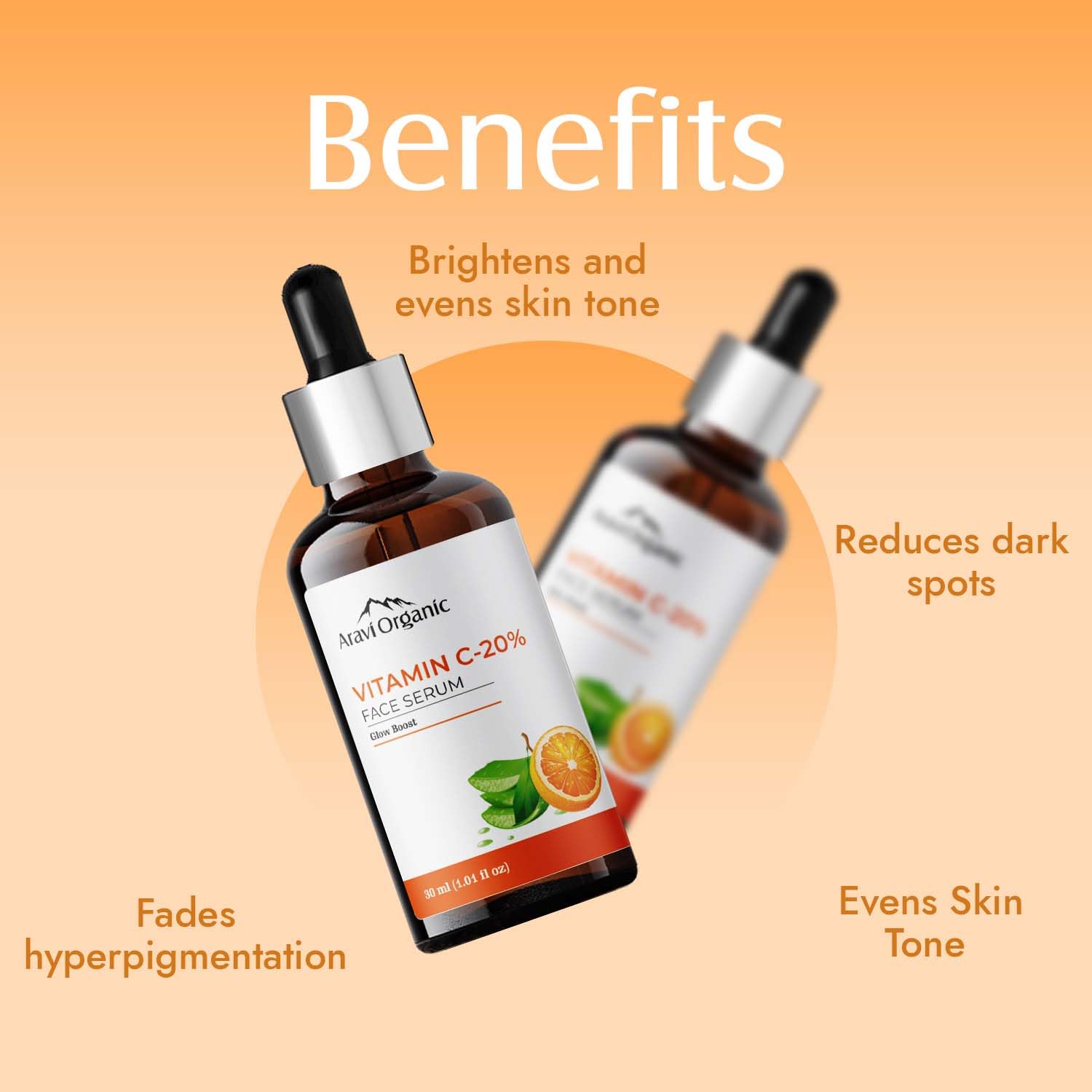 Aravi Organic Vitamin C Seum And Vitamin E Oil  -30 ml image 2