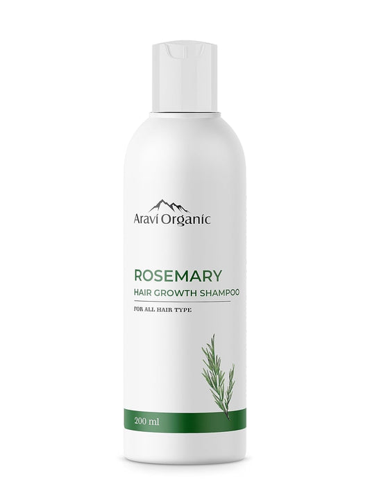 Aravi Organic Rosemary Hair Growth Shampoo -  For All Hair Types - For Men & Women - Sulfate & Paraben Free 200 ml image 1