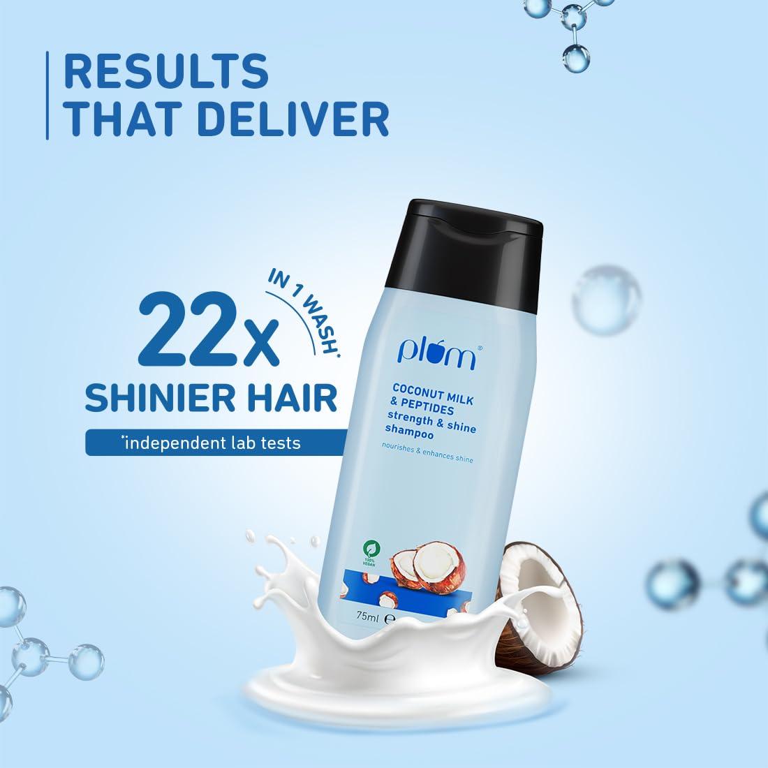 Coconut Milk & Peptides Strength & Shine Shampoo :- 75ml image 3