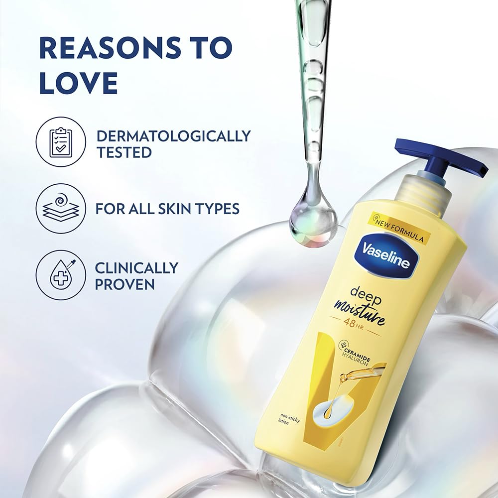 Vaseline Deep Moisture Body Lotion | For Dry Skin 600ml image 2
