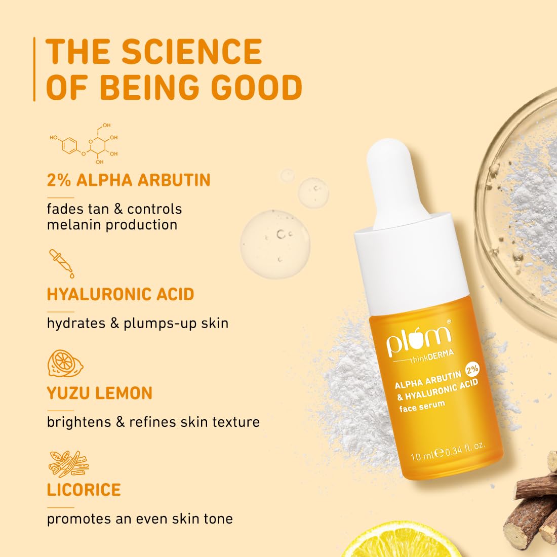 Plum 2% Alpha Arbutin & Hyaluronic Acid Face Serum :- 10ml image 4