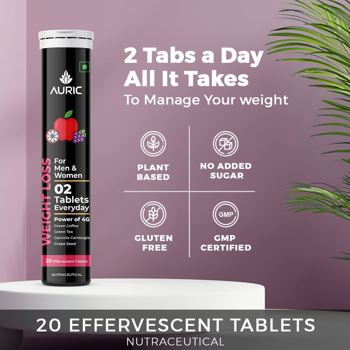 Auric Green Tea & Herbal Effervescent Tablets | 20 Count image 8