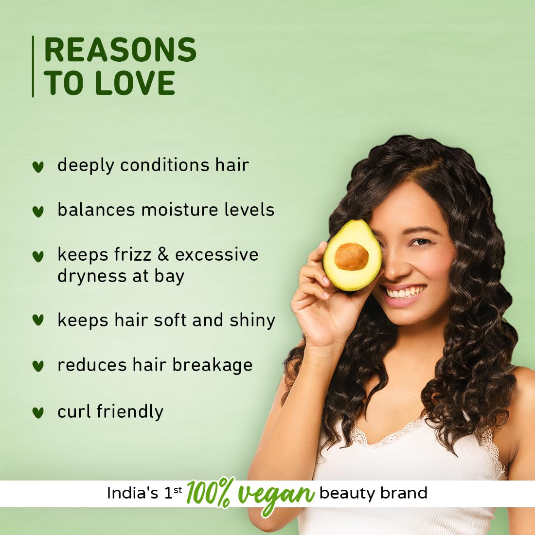 Plum Avocado Hair Mask For Frizzy, Curly And Wavy Hair With Avocado Oil, Argan Oil & Shea Butter :- 250Gm image 2