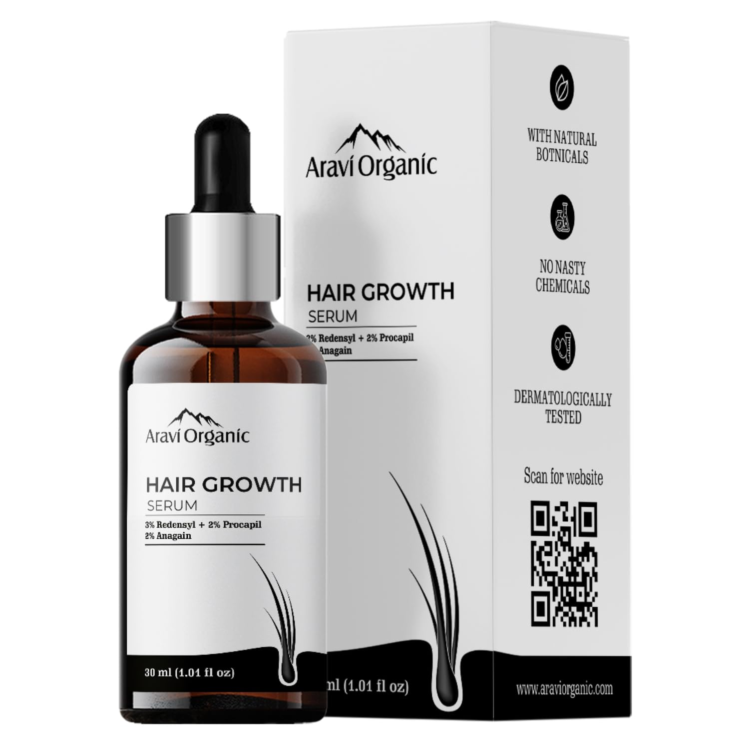 Aravi Organic Hair Growth Serum  - 30 ml image 1