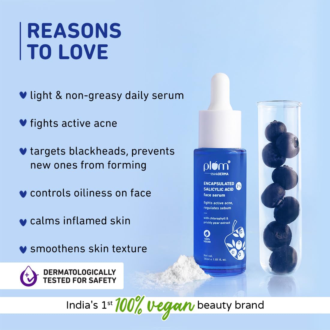 Plum 2% Encapsulated Salicylic Acid Face Serum | Fights Active Acne | Controls Oil :- 10 ml image 7