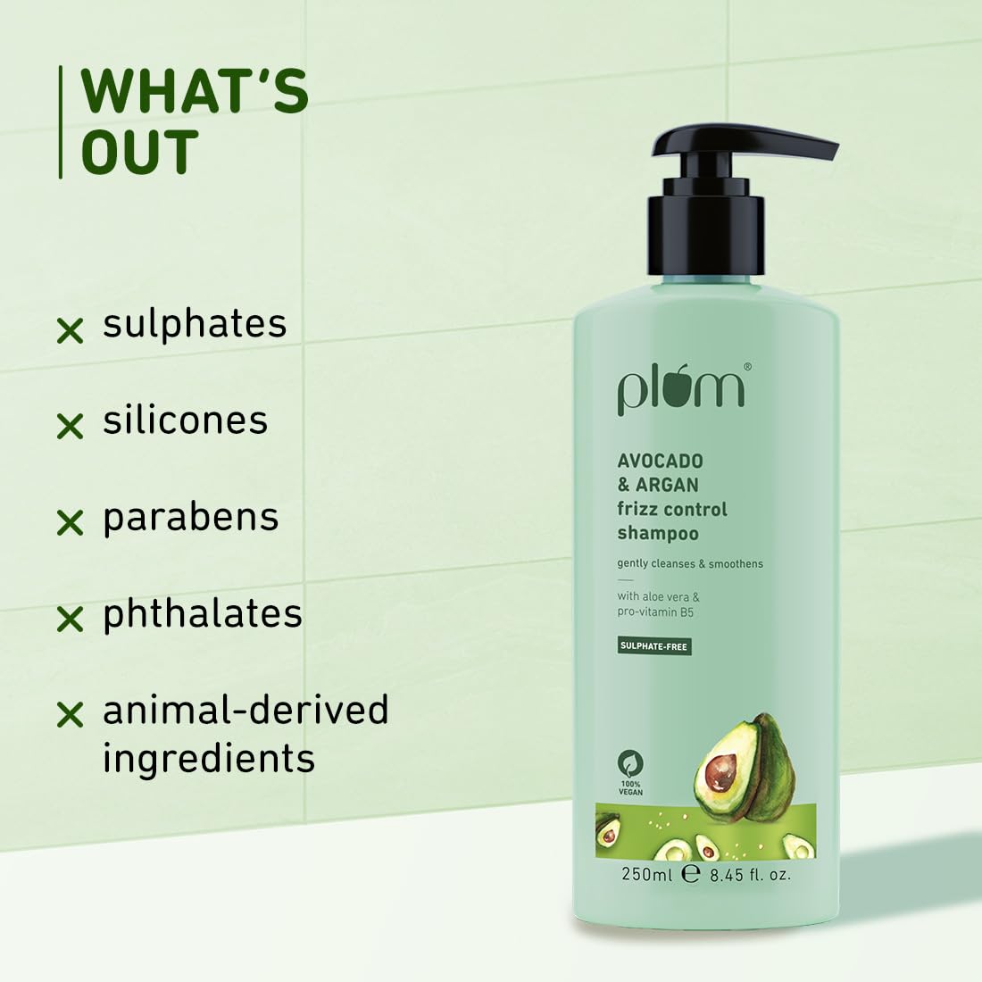 Plum Avocado & Argan Frizz Control Shampoo - 250 ML image 7