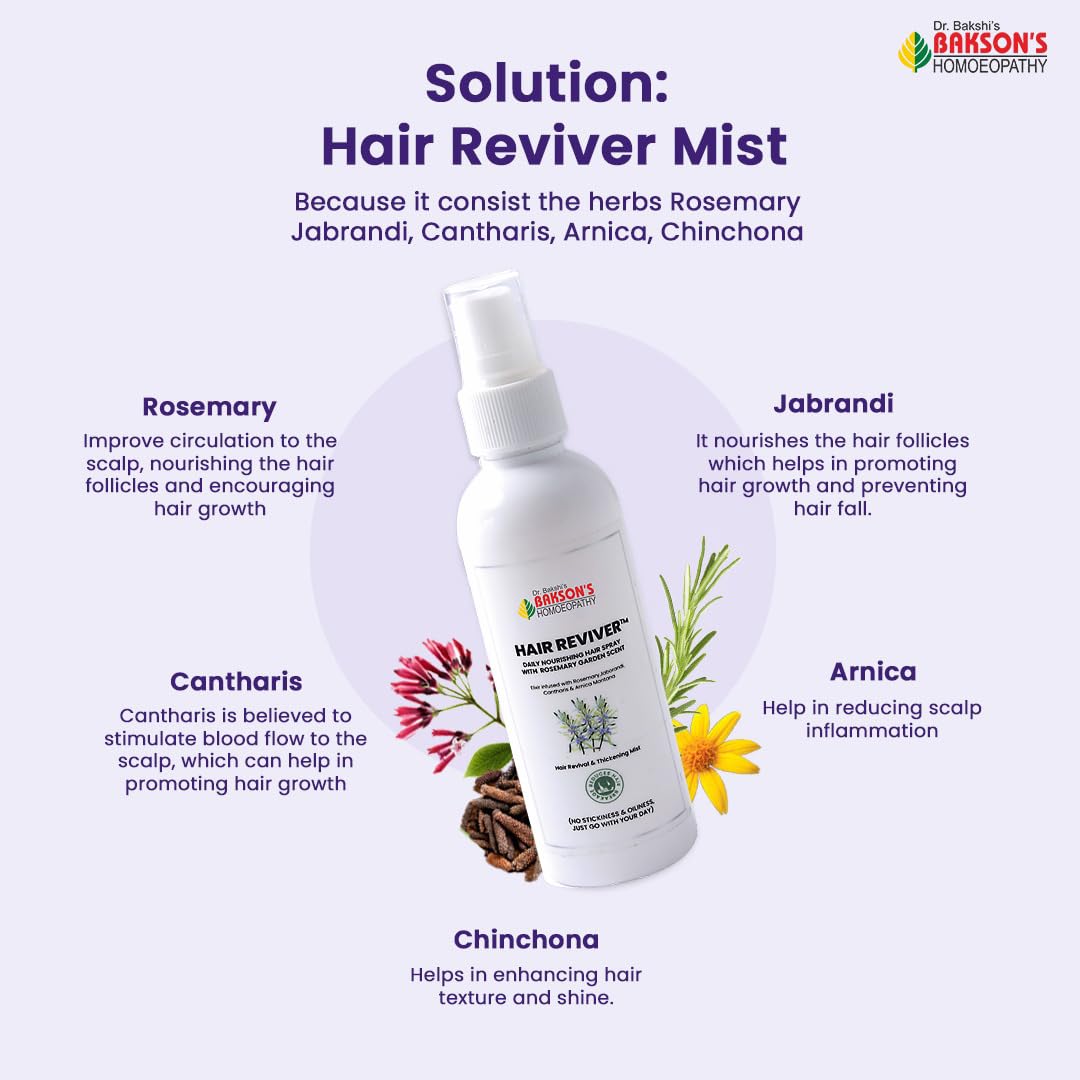 Dr. Bakshi's BAKSON'S HOMOEOPATHY Bakson'S Hair Reviver-100 Ml image 2