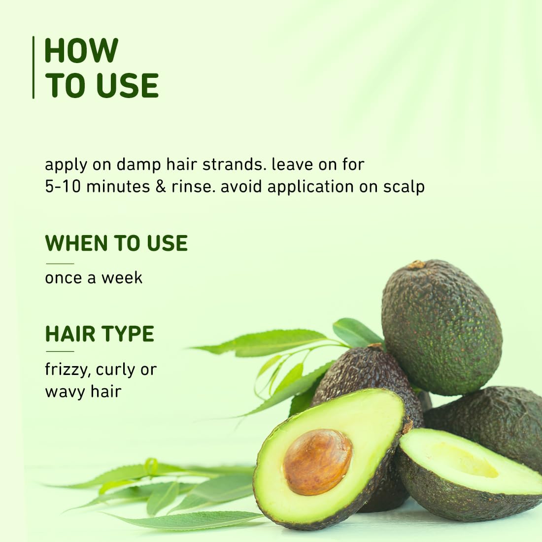 Plum Avocado Hair Mask For Frizzy, Curly And Wavy Hair With Avocado Oil, Argan Oil & Shea Butter :- 250Gm image 3