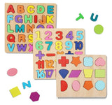 Chocozone Wooden Learning Educational Game Board (Alphabets, Numbers & Shapes) image 1