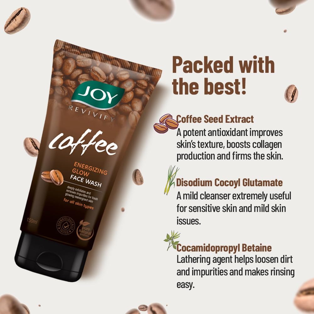 Joy Tan Removal Exfoliating Coffee Face Wash (150ml) image 3