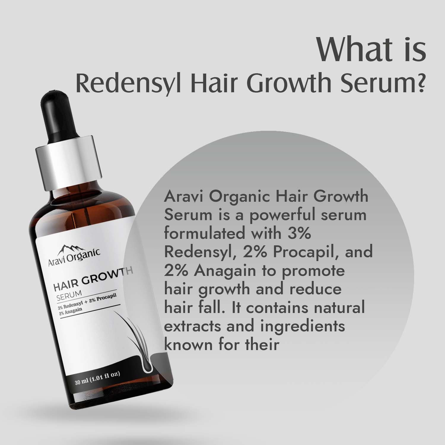 Aravi Organic Hair Growth Serum  - 30 ml image 3