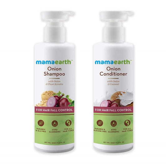 Mamaearth Hair Regrowth Combo / Onion Shampoo & Onion Conditioner image 1