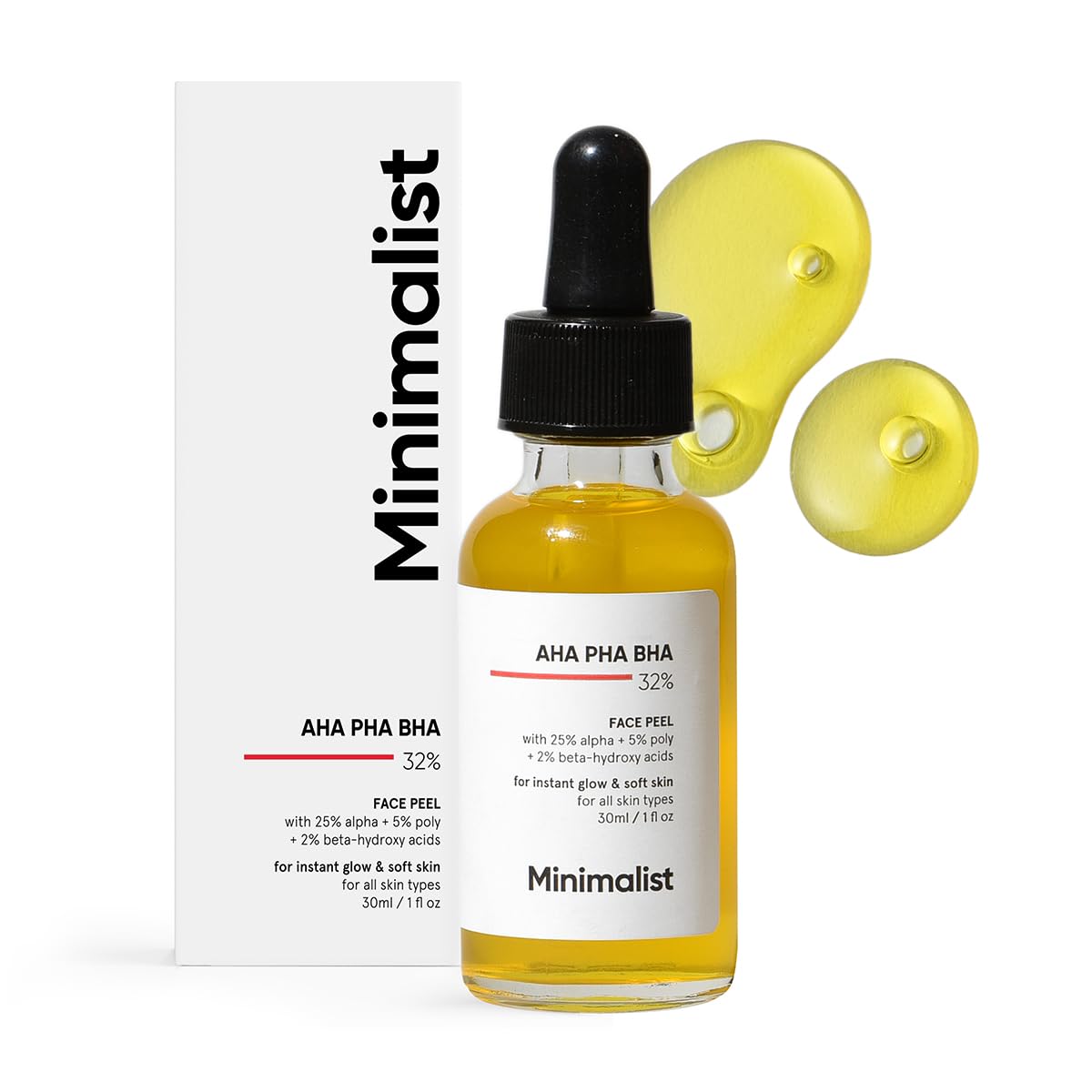 Minimalist 25% AHA + 2% BHA + 5% PHA Peeling Serum-30ml image 1