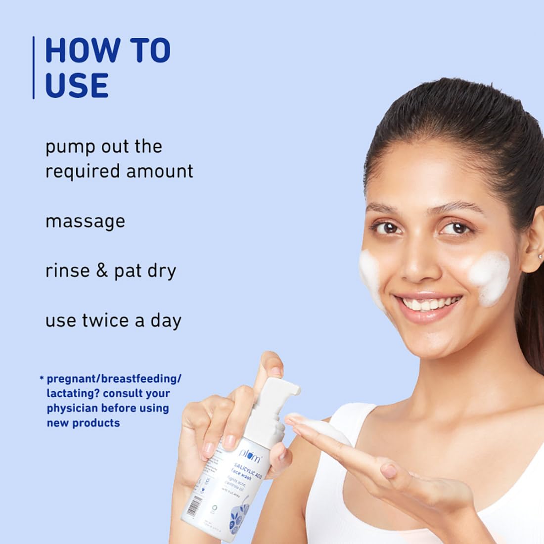 Plum 1% Encapsulated Salicylic Acid Foaming Face Wash – Deep Cleansing & Gentle Exfoliation (110ml) image 6