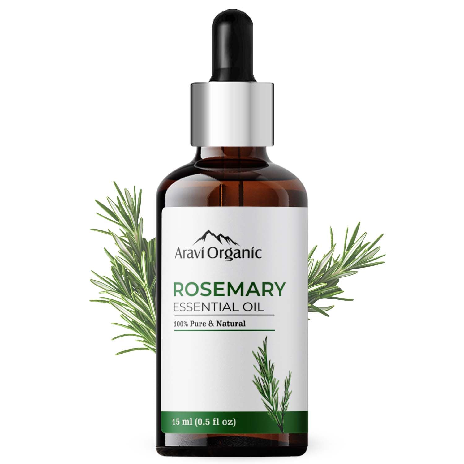 Aravi Organic Pure Rosemary Essential Oil 15ml And Pure Castor Oil 200ml Hair Growth Combo (Pack of 2) image 2