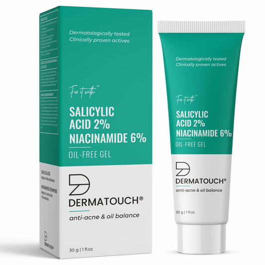 Dermatouch Salicylic Acid 2% Niacinamide 6% Anti-Acne Oil-Free Gel -30gm image 1