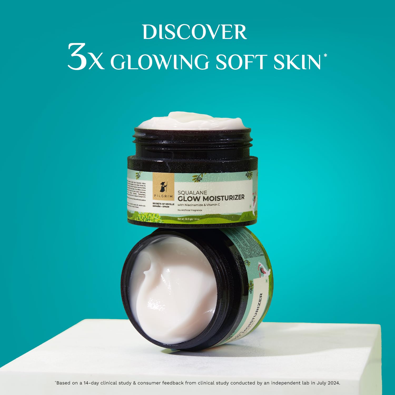 Pilgrim Squalane  Niacinamide & Vitamin C Glow Moisturizer 50 gm image 4