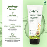Plum Avocado & Argan Frizz Control Conditioner For Frizzy, Curly & Wavy Hair :- 175 ml image 3