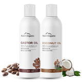 Aravi Organic  Cold Pressed Coconut Oil And Castor Oil  200 ml image 1
