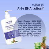 Aravi Organic 10% AHA + 1% BHA Body Lotion  Niacinamide and Shea Butter - 200 ml image 4