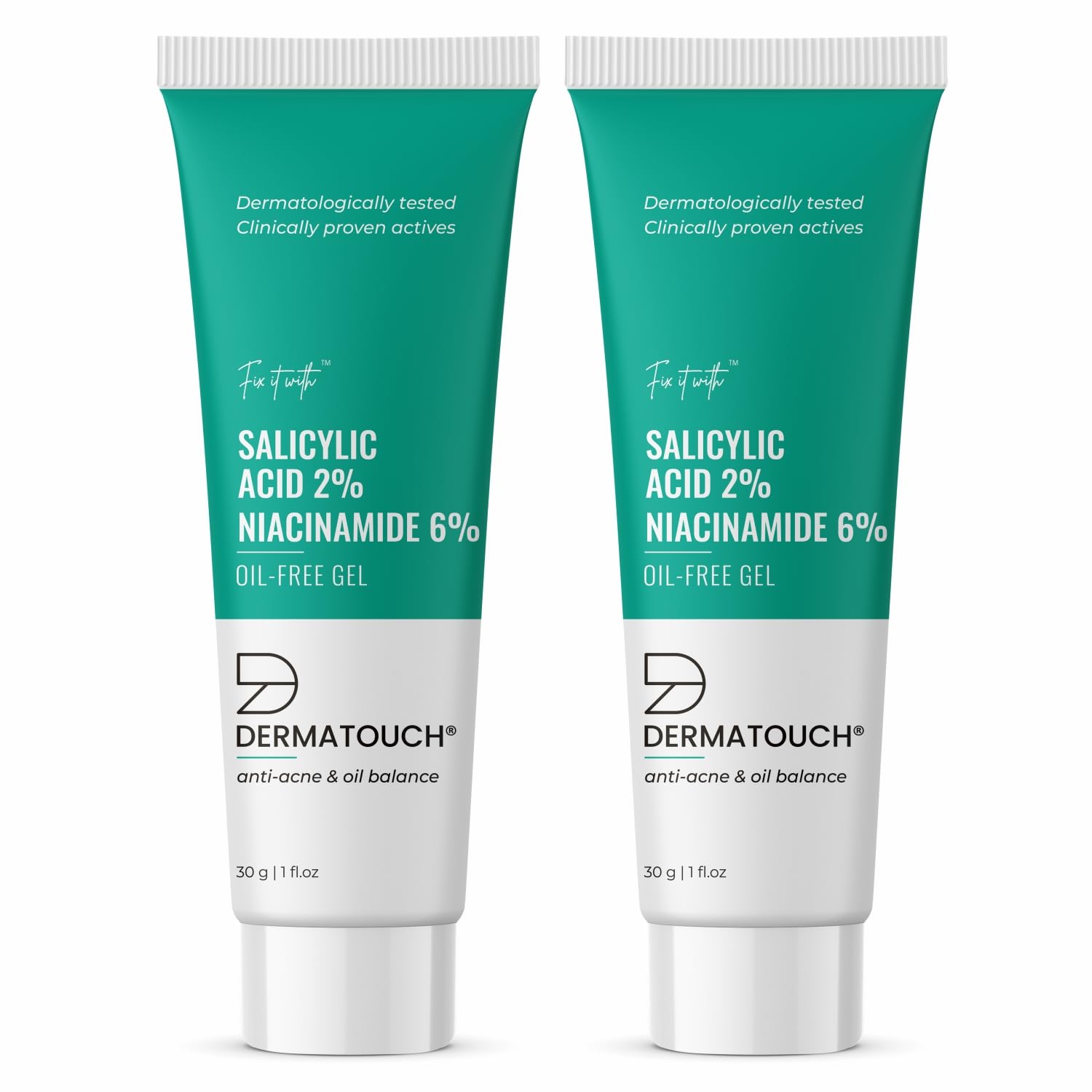 DERMATOUCH Salicylic Acid 2% Niacinamide 6% Anti-Acne Oil-Free Gel  -30G image 1
