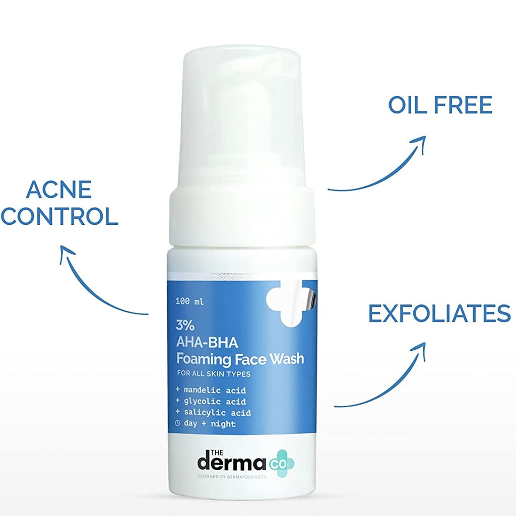The Derma Co 3% AHA-BHA Foaming Face Wash - 100 ml image 4