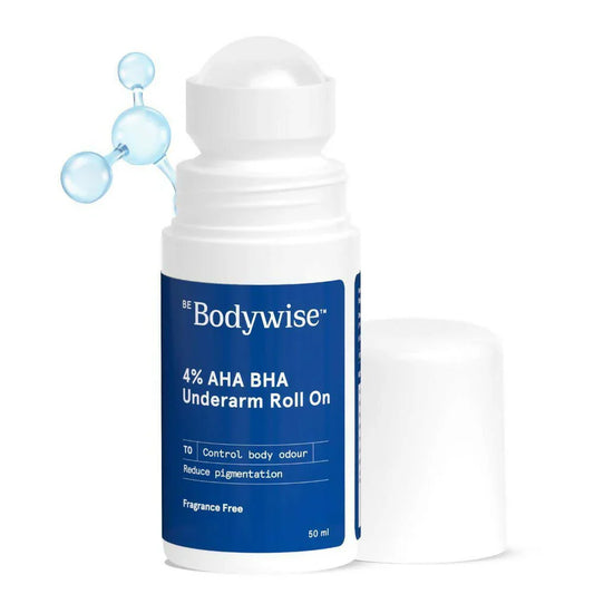 BeBodywise 4% AHA BHA Underarm Roll On - Fragrance Free -50 ml image 1