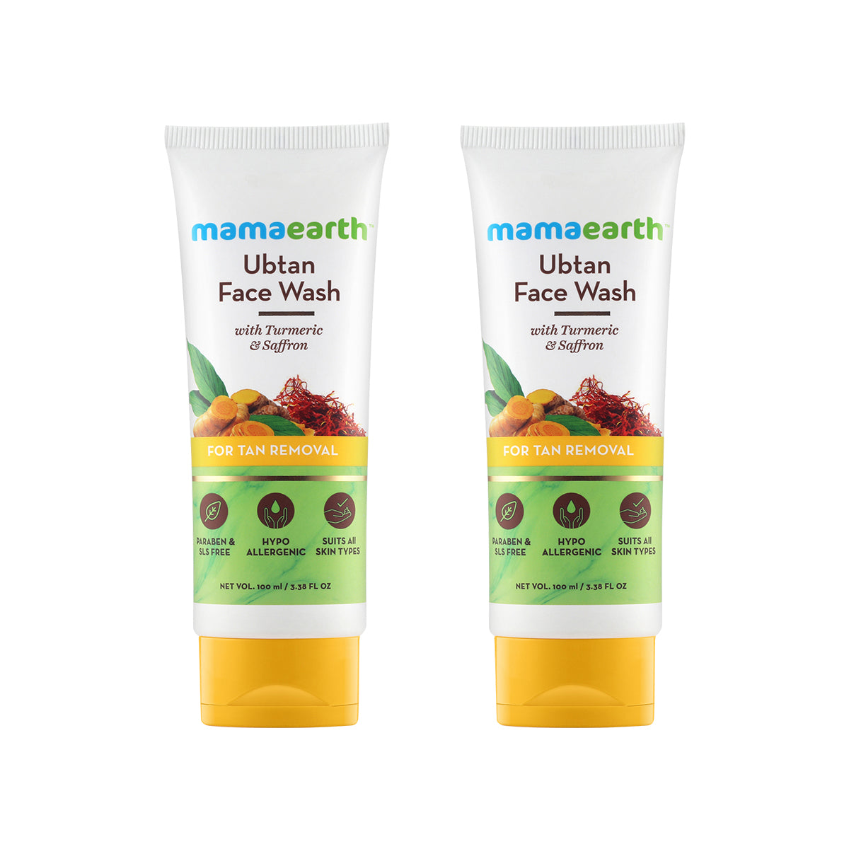 Mamaearth Ubtan Facewash for tan removal - Pack Of 2 image 1