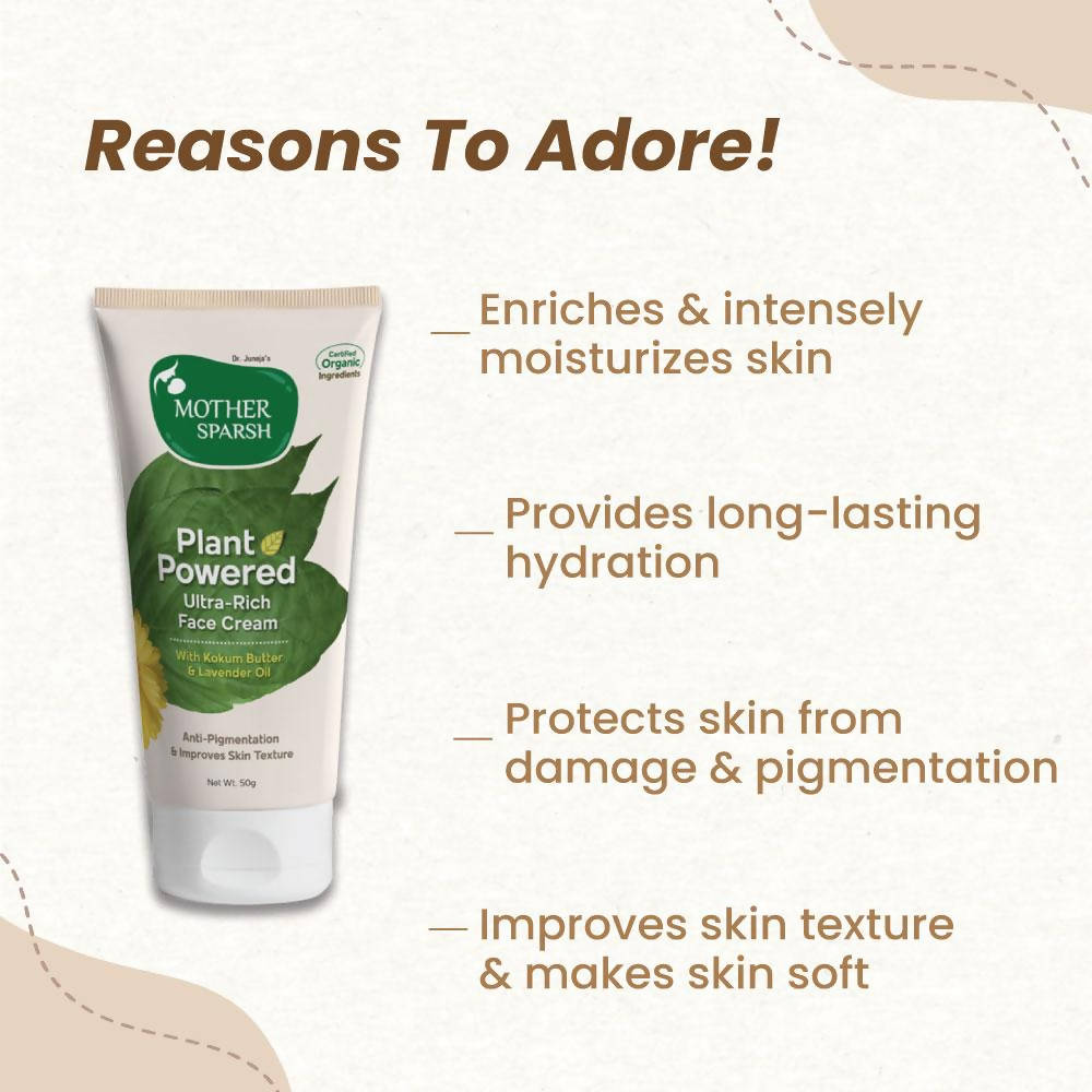 Mother Sparsh Plant Powered Ultra-Rich Face Cream - 50 gms image 2
