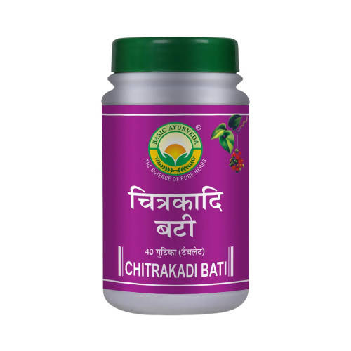 Basic Ayurveda Chitrakadi Bati - 40 Tablets image 1