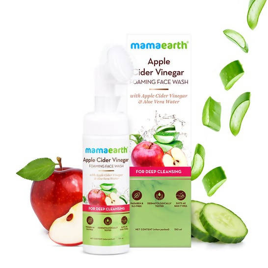 Mamaearth Apple Cider Vinegar Foaming Face Wash - 150 ml image 2