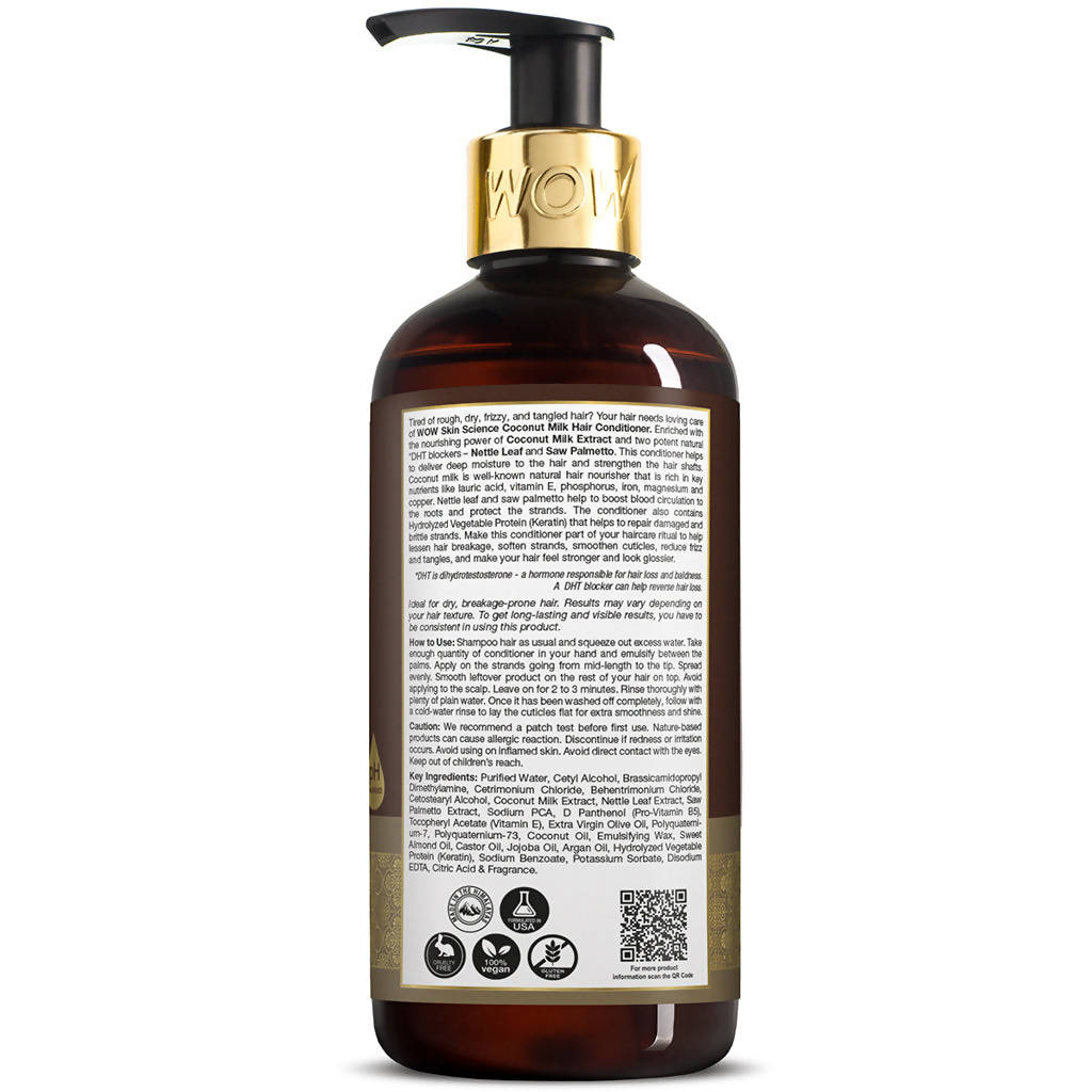 Wow Skin Science Coconut Milk Hair Conditioner-300 ml image 2