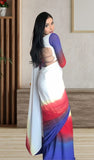 Pure Soft Georgette Ready To Wear Multi Color Saree With Blouse image 6