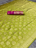 Banarasi Soft Silk Saree With Blouse image 6